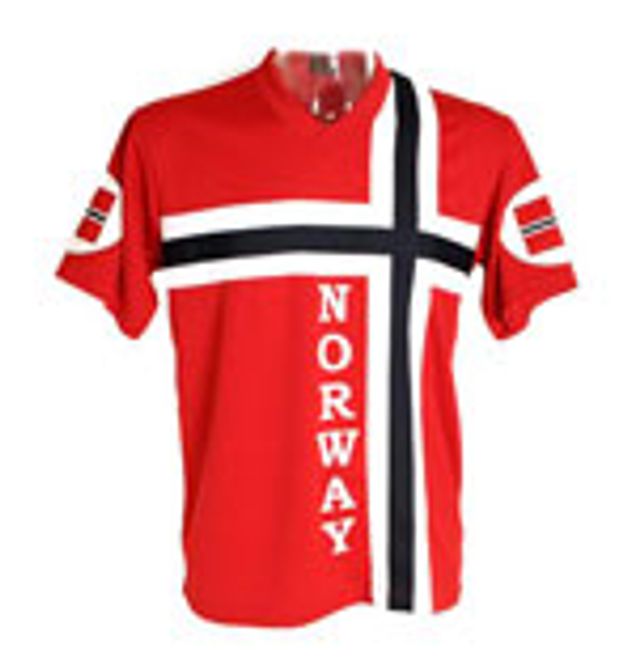 Hovedbilde Supporter t-skjorte i norsk flagg, barn