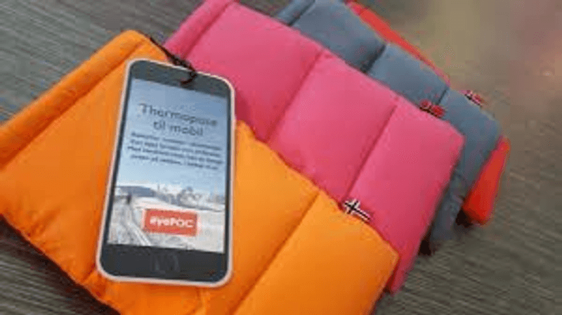 Thermopose i dun til mobilen, grå